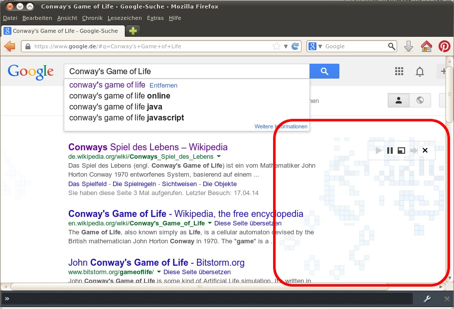 Conway's Game of Life<br><br>