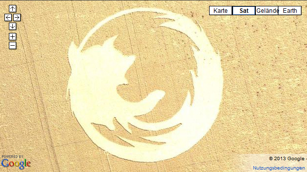 Firefoxlogo im Kornfeld Oregon/USA