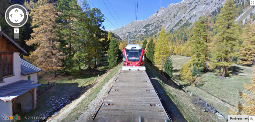 Google fährt Zug